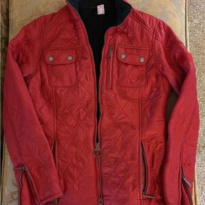 Barbour Red Quilted Jacket 6